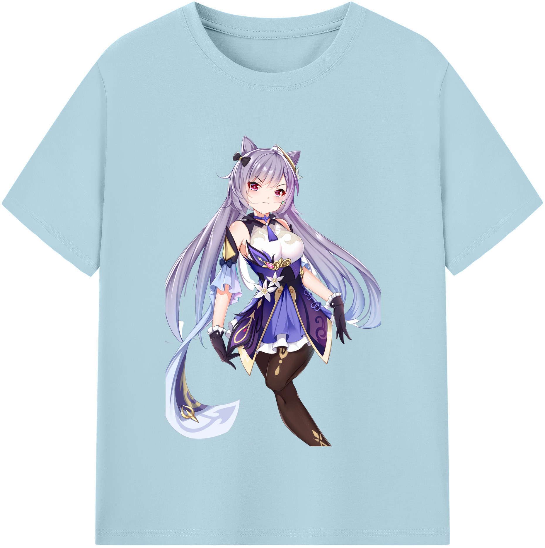 げんし神 刻晴 こくせい genshin Kokusei 綿100％半袖Tシャツ（フロントプリント）